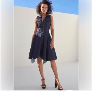 VENUS Dark Blue Denim Dress 4